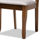 Baxton Studio Dori Modern and Contemporary Grey Fabric Upholstered and Walnut Brown Finished Wood 6-Piece Dining Set