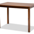 Baxton Studio Celina Modern and Contemporary Grey Fabric Upholstered and Walnut Brown Finished Wood 5-Piece Dining Set