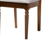 Baxton Studio Sadie Modern Grey and Walnut Brown Wood 5-Piece Dining Set