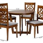 Baxton Studio Valerie Modern Grey and Walnut Brown Wood 5-Piece Dining Set