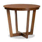 Baxton Studio Andi Modern and Contemporary Grey Fabric Upholstered and Walnut Brown Finished Wood 5-Piece Dining Set
