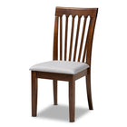 Baxton Studio Bailey Modern and Contemporary Grey Fabric Upholstered and Walnut Brown Finished Wood 5-Piece Dining Set
