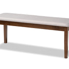Baxton Studio Minette Modern and Contemporary Grey Fabric Upholstered and Walnut Brown Finished Wood 6-Piece Dining Set