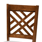Baxton Studio Lilly Modern and Contemporary Grey Fabric Upholstered and Walnut Brown Finished Wood 5-Piece Dining Set