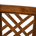 Baxton Studio Caron Modern and Contemporary Grey Fabric Upholstered Walnut Brown Finished Wood 5-Piece Dining Set