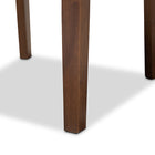 Baxton Studio Caron Modern and Contemporary Grey Fabric Upholstered Walnut Brown Finished Wood 5-Piece Dining Set