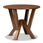 Baxton Studio Irene Modern and Contemporary Grey Fabric Upholstered and Walnut Brown Finished Wood 5-Piece Dining Set