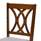 Baxton Studio Irene Modern and Contemporary Grey Fabric Upholstered and Walnut Brown Finished Wood 5-Piece Dining Set