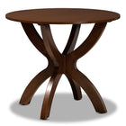 Baxton Studio April Modern and Contemporary Grey Fabric Upholstered and Walnut Brown Finished Wood 5-Piece Dining Set
