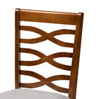 Baxton Studio Aspen Modern and Contemporary Grey Fabric Upholstered and Walnut Brown Finished Wood 5-Piece Dining Set