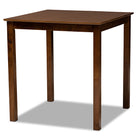 Baxton Studio Lenoir Modern and Contemporary Grey Fabric Upholstered Walnut Brown Finished 5-Piece Wood Pub Set