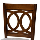 Baxton Studio Lenoir Modern and Contemporary Grey Fabric Upholstered Walnut Brown Finished 5-Piece Wood Pub Set