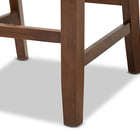 Baxton Studio Lenoir Modern and Contemporary Grey Fabric Upholstered Walnut Brown Finished 5-Piece Wood Pub Set