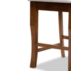 Baxton Studio Aria Modern and Contemporary Grey Fabric Upholstered and Walnut Brown Finished Wood 2-Piece Counter Height Pub Chair Set