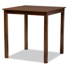 Baxton Studio Verina Modern and Contemporary Grey Fabric Upholstered Walnut Brown Finished 5-Piece Wood Pub Set