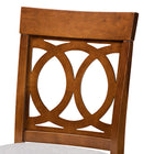 Baxton Studio Verina Modern and Contemporary Grey Fabric Upholstered Walnut Brown Finished 5-Piece Wood Pub Set