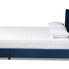 Baxton Studio Caronia Modern and Contemporary Navy Blue Velvet Fabric Upholstered 2-Drawer King Size Platform Storage Bed