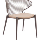 Zuo Silues Dining Chair (Set of 2) Taupe & Brown