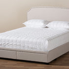Baxton Studio Larese Beige Fabric Upholstered 2-Drawer Queen Size Platform Storage Bed