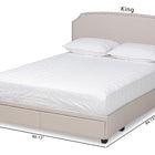 Baxton Studio Larese Beige Fabric Upholstered 2-Drawer Queen Size Platform Storage Bed