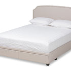 Baxton Studio Larese Beige Fabric Upholstered 2-Drawer Queen Size Platform Storage Bed