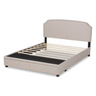 Baxton Studio Larese Beige Fabric Upholstered 2-Drawer Queen Size Platform Storage Bed