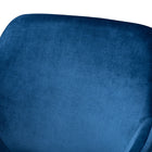 Baxton Studio Germaine Glam and Luxe Navy Blue Velvet Fabric Upholstered Gold Finished 2-Piece Metal Dining Chair Set