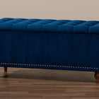 Baxton Studio Kaylee Modern and Contemporary Navy Blue Velvet Fabric Upholstered Button-Tufted Storage Ottoman Bench