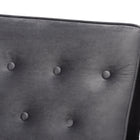 Baxton Studio Sorrento Mid-century Modern Grey Velvet Fabric Upholstered Walnut Finished Wooden Lounge Chair