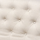 Baxton Studio Alira Modern and Contemporary Beige Fabric Upholstered Walnut Finished Wood Button Tufted Bar Stool Bench