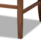 Baxton Studio Alira Modern and Contemporary Beige Fabric Upholstered Walnut Finished Wood Button Tufted Bar Stool Bench