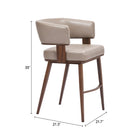 Zuo Poise Counter Stool Brown & Walnut