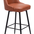 Zuo Keppel Swivel Barstool Brown