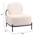 Zuo Arendal Accent Chair Vanilla