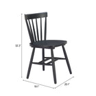 Zuo Tyce Dining Chair (Set of 2) Black