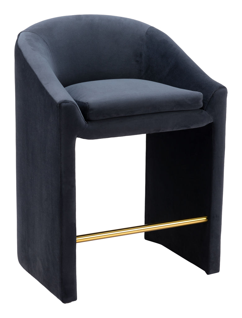 Zuo Emas Counter Stool Midnight Gray