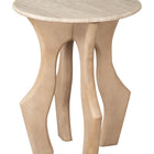 Zuo Eda Side Table White & Natural
