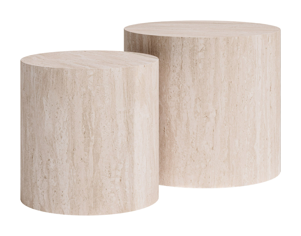 Zuo Carzo Coffee Table Set (2-Piece) Stone Beige
