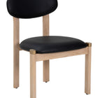 Zuo Rilou Dining Chair (Set of 2) Black & Natural