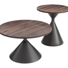 Zuo Rosk Coffee Table Set (2-Piece) Walnut & Black