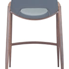 Zuo Desi Counter Stool (Set of 2) Azure Gray & Walnut