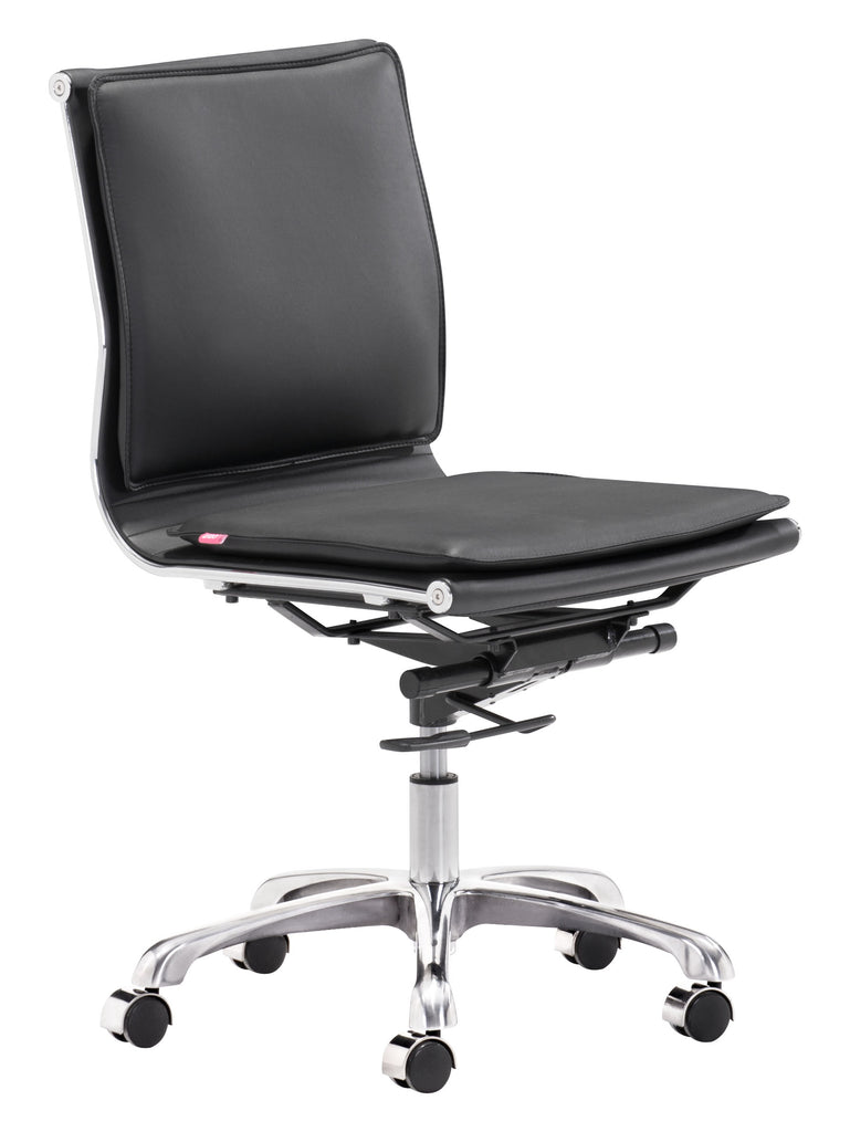 Zuo Lider Plus Armless Office Chair Black
