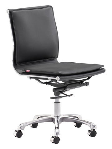 Zuo Lider Plus Armless Office Chair Black