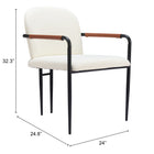 Zuo Sibu Dining Chair Cream