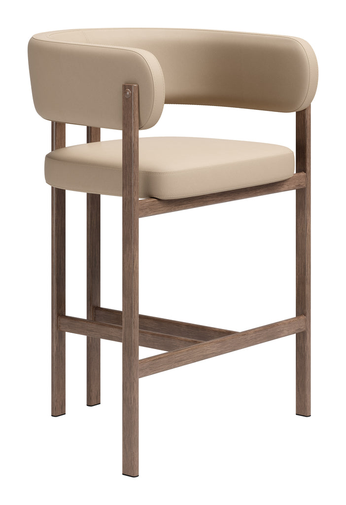 Zuo Ruge Counter Stool (Set of 2) Beige