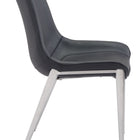Zuo Magnus Dining Chair (Set of 2) Black & Silver