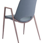 Zuo Desi Dining Chair (Set of 2) Azure Gray & Walnut