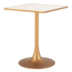 Zuo Spot Bistro Table Beige & Gold
