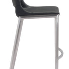 Zuo Ace Barstool (Set of 2) Black & Silver