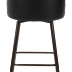 Zuo Keppel Swivel Barstool Black & Bronze